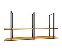 Ceiling Hanging Shelf Wrought Iron Frame Wall Shelf Suspended Wine Rack Restaurant Kitchen Oven Pots and Pans Utensil Holder Ceiling Partition Storage Shelving | 2 Tier (Size : 110x30x80cm) (140x30