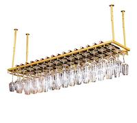 Ceiling Hanging Wine Rack - Bottle Racks and Glass Holder - ld Upside Down Wine Cups Holder - Metal Storage Shelving - Home Kitchen Décor - Adjustable Height and Width (Size : 80x30cm)