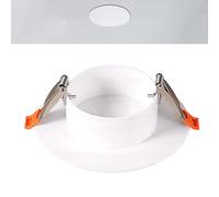 Ceiling Hole Cover, 5cm to 12cm Round Decorative Shield | White Painted Metal Access Plate, Air Conditioner Vent Guard 120g for Kitchen Living Room Home Apartment