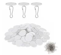 Ceiling Hooks, 100 Pcs Ceiling Hooks Self Adhesive 2cm Small Clear Sticky Hooks Self Adhesive Hooks Transparent Ceiling Hook Hanger, Damage-Free, No-Drill Decoration for Festival Christmas Decorations