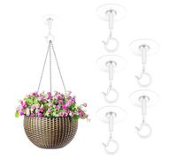 Ceiling Hooks | 5Pcs Self Adhesive Hooks | No-Drill Command Ceiling Hook, Sticky Hook for Hanging Plants/Wind Chimes/Ird Feeders/Lights and Balloons