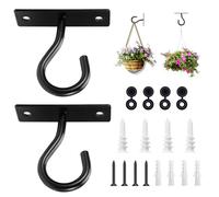 Ceiling Hooks for Hanging Plant, Hanger for Indoor and Outdoor Plant Pots Holder, Wall Hook for Planters, Flower Basket, Wind Chimes, Lanterns, Lights, Bird Feeders, Home Decor-2.5Inch 2Pack