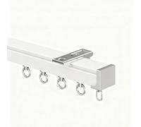 Ceiling k for Room Divider Wall & Ceiling Mount9.2FT Rail Set with Roller Hooks Ideal for Bay Bedroom Living Room White and Easy to Install