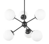 Beliani Ceiling Lamp Adawro Metal Black/ White, Black