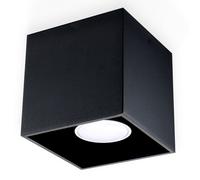 Ceiling Lamp Black Aluminium 10x10x10cm Square Modern Loft GU10 MatteFinish IP20