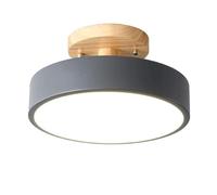 Ceiling Lamp Ceiling Lights Modern Minimalist Round Ceiling Light Wooden Metal Circle LED Ceiling Lamp Semi Flush Mount Ceiling Lighting Fixture for Entry Hallway Balcony Bedroom(G,Warm Light 3000K)