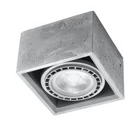 Sollux Lighting Quatro Concrete Grey 1 Light Classic Ceiling Light