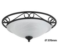 Ceiling Lamp Decorative Frame Light D37 E27 2 x 60W Alabaster Glass Matt IP20 HQ