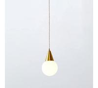 Ceiling Lamp Glass Pendant, Matte White Glass with Brass Finish, Single-Headed Ceiling Hanging Lamp Modern Light Fixture,Light Fixture