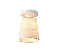 Ceiling lamp Hall lamp American Fabric Shade Balcony Corridor Stairway Entry Corridor Bedroom Nordic Minimalist Ceiling lamp E27 Socket Overhead Lighting D14 * H20CM,Black
