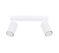 Sollux Lighting Karbon Aluminum White 2 Lights Minimalist Ceiling Light