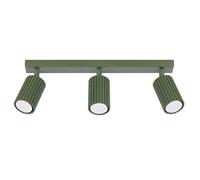 Sollux Lighting Karbon Aluminum Olive Green 3 Lights Minimalist Ceiling Light