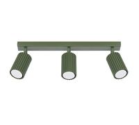 Sollux Lighting Karbon Aluminum Olive Green 3 Lights Minimalist Ceiling Light