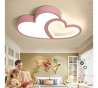 Ceiling Lamp LED Heart-Shaped Ultra-Thin Creative Ceiling Light Modern Love Design Acrylic Shade Remote Control Dimmable Metal Living Children's Room Bedroom Office Lamp Ceiling L