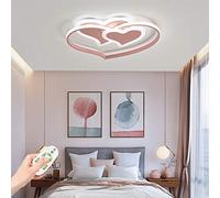 Ceiling Lamp LED Lamp Heart Shape Ceiling Light Boy Girl Bedroom Room Lamp Cartoon Ceiling Light Acrylic Chandelier Living Room Nursery Wall Lamp,Dimmable,42cm Comfortable