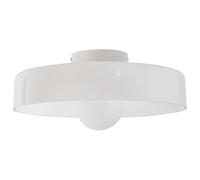 Beliani Ceiling Lamp Luguse Glass White, White