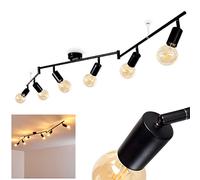 Ceiling lamp Maidford, Ceiling lamp Made of Metal in Black, 6-Flame, with Adjustable spotlights, 6 x E27 Socket, Retro/Vintage Design spot, Without Bulbs