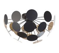 Beliani Ceiling Lamp Maritsa Metal Black, Black