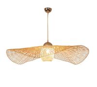 Ceiling Lamp Natural Extra Large Wicker Woven Pendant Lamp Tearoom Lights Balcony Lamp Pendant Light Cord Kit For Dining Room Cafe Club Lighting Fitting