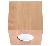 Ceiling Lamp Natural Wood 10x10x10cm Square Boho Wood LED GU10 Socket 3000K Warm