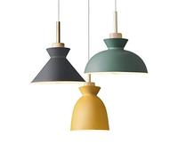 Ceiling Lamp Nordic Style Modern Contemporary Minimalist Simple Design Bar Restaurant Cafe Creative Bedroom Macarons Iron Illuminated Three Chandelier Yellow 5W Lamp dfghjfdsafgf/A Green 5 Aqiong