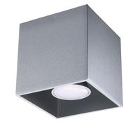 Sollux Lighting Quad Aluminium Grey 1 Light Classic Ceiling Light