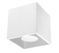 Sollux Lighting Quad Aluminium White 1 Light Classic Ceiling Light