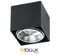 Sollux Lighting Blake Aluminium Black 1 Light Classic Ceiling Light