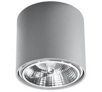 Sollux Lighting Tiube Aluminium Grey 1 Light Classic Ceiling Light