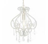 Ceiling Lamp with Beads Round E14 Pendant Living Room Multi Colours vidaXL