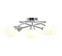 Ceiling Lamp with Ceramic Shades for 5 E14 Bulbs White Bowl