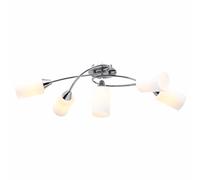 vidaXL Ceiling Lamp with Transparent Glass Shades for 5 E14 Bulbs Tulip Light