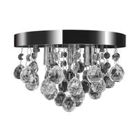Ceiling Lamp with Smoky Beads Round G9 Hanging Light Pendant Light vidaXL
