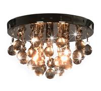 Ceiling Lamp with Smoky Beads Round G9 Hanging Light Pendant Light vidaXL