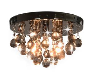 Ceiling Lamp with Smoky Beads Round G9 Hanging Light Pendant Light vidaXL