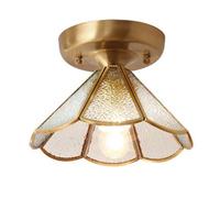 Ceiling Lamps, Rural Flush Mount All Copper Lamps European Retro Clear/Frosted Glass Chandelier Restaurant Bedroom Entrance Lights Living Room Balcony Aisle Lights Hangin,Hanging Light(Frosted Glass)