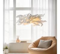 Ceiling Lampshade DIY Artistic Paper Flower Pendant Light Creative Nordic Cloud Minimalist Rice Paper Lamp Shade for Bedroom Decorative Chandelier for Home Hotel Wedding Café Exhibition Living Room
