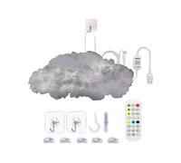 Ceiling LED Clouds, DIY Lamp Atmosphere Decoration Pro, Music Rhythm Color Changing LED Cloud Lights with Remote Control, Room Accessory with Soft Glow for Living Room, Kids, Bar, Dorm, Apartment