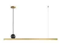 ceiling Led Light Source Bronze Lamp Body, Living Room Bedroom Art Lamps,Nordic Minimalist Long Strip Chandelier,Acrylic Light,with Iron Chandelier-Full Copper 88cm