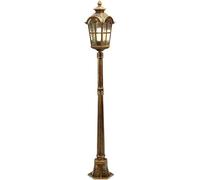 Ceiling Light, 170Cm Led Post Solar Light Outdoor V-intage Street Lights Die-Cast Apole + Water-Grain Glass Soft Lighting V-intage Post Lamp for Backyard Patio Garden Walkway Law(B,140cm)