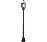 Ceiling Light, 170Cm Led Post Solar Light Outdoor V-intage Street Lights Die-Cast Apole + Water-Grain Glass Soft Lighting V-intage Post Lamp for Backyard Patio Garden Walkway Law(A,170cm)