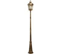 Ceiling Light, 170Cm Led Post Solar Light Outdoor V-intage Street Lights Die-Cast Apole + Water-Grain Glass Soft Lighting V-intage Post Lamp for Backyard Patio Garden Walkway Law(B,275cm)