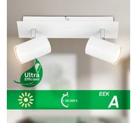 Ceiling Light 2 Way LED Spotlight GU10 Bulbs Included 2W 450lm Energy Efficient [EEK: A]