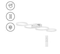 Ceiling Light 4 Circles 50 W Remote Control - Decorations by Uniprodo White