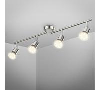 Ceiling Light 4 Way Spotlight Bar LED Lamp GU10 Bulbs Included Warm White Metal [EEK: E]