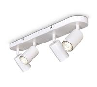 Ceiling Light 4 Way Spotlight Living Room Bedroom Hallway Adjustable GU10 White