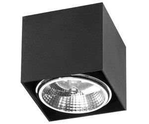Ceiling Light Aluminium Black 12x12x11 cm Square Modern GU10 Fitting Loft Design