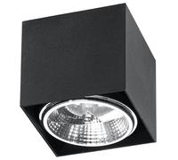 Ceiling Light Aluminium Black 12x12x11 cm Square Modern GU10 Fitting Loft Design