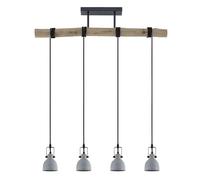 Ceiling Light 'Amilia' dimmable (Vintage, Antique) in Brown Made of Wood for e.g. Living Room & Dining Room (4 Light Sources, GU10) from Lindby | Pendant Lighting, lamp, Hanging lamp, lamp, Ceiling