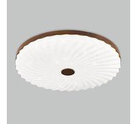 ceiling light bedroom Creative Walnut LED Flush Mount with Remote Round Cream Wind Minimalist Close to Lamp Fixture Dimmable Flush Mount Study